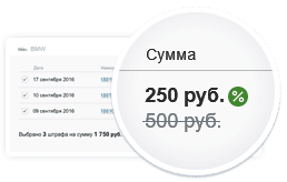 Как выглядит штраф со скидкой