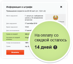 Срок действия скидки на штраф