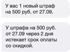 Уведомления об окончании срока скидки