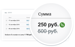 Как выглядит штраф со скидкой